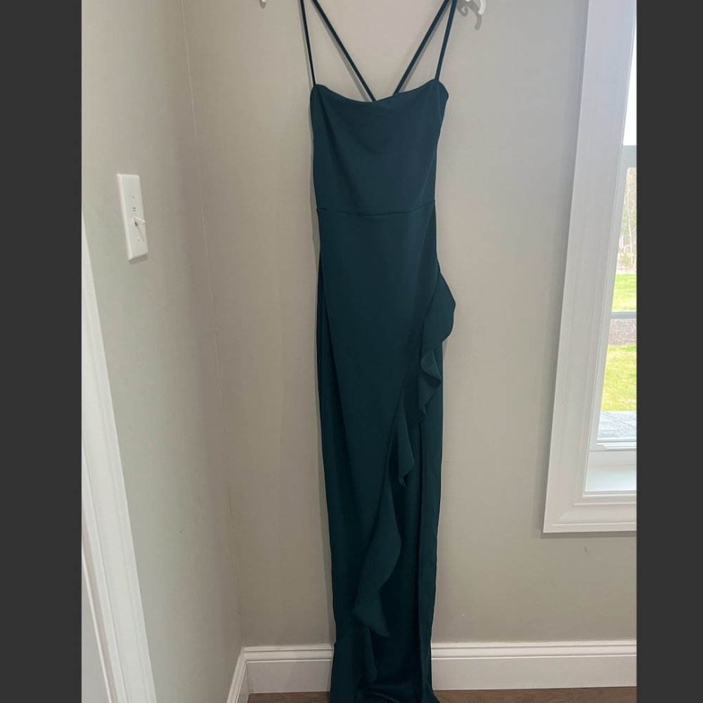 Windsor formal maxi dress, teal, size medium
